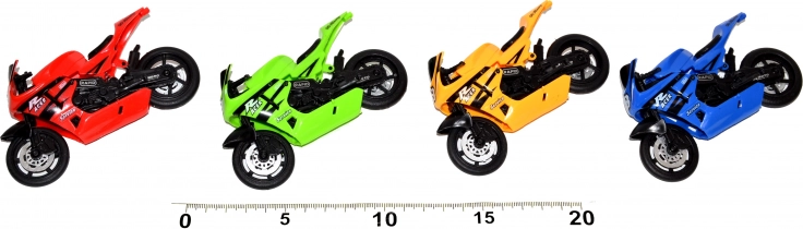 Závodní motorka 11 cm s volnými koly