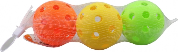 Barevné míčky pro děti 7 cm, 3 ks v síťce