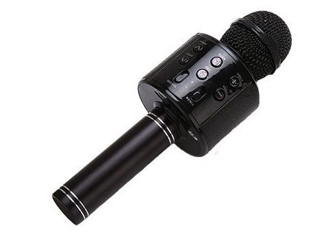 Karaoke mikrofon s reproduktorem – Černý