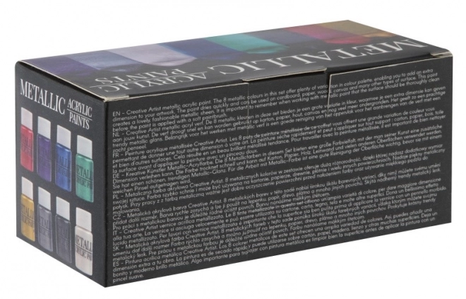 Akrylové metalické barvy 8x30 ml