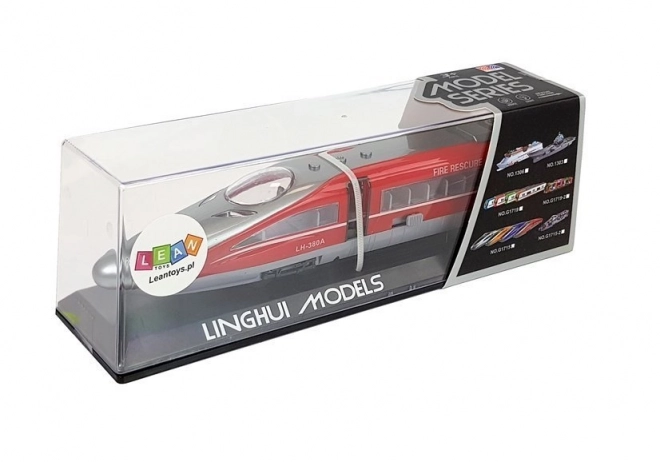 Vláček Pendolino s napínákem Červený se zvukem a světly