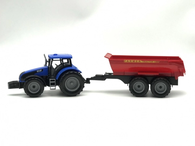 Traktor s přívěsem na setrvačníkový pohon