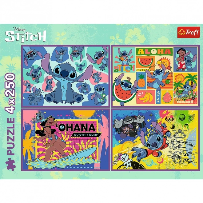 Skládačky 4x250 neobvyklý Stitch
