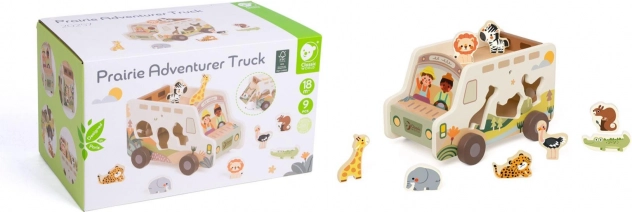 Dřevěná vkládačka Safari Auto