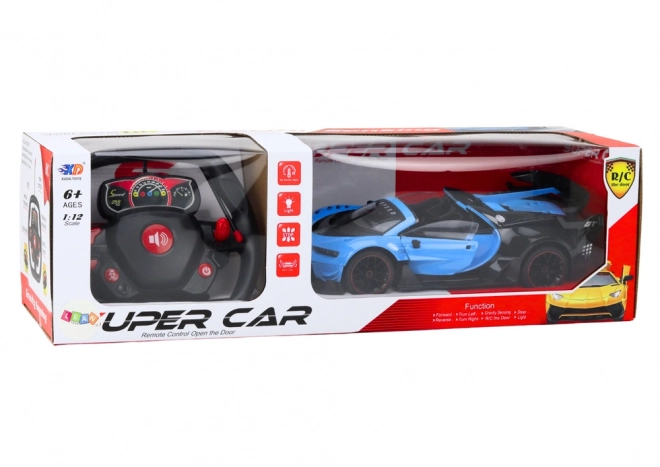 RC sportovní auto 1:12 otevírací dveře modré