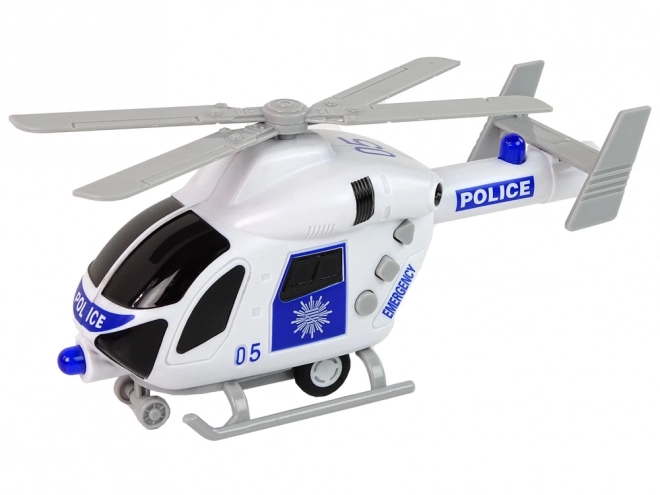 Policejní vrtulník Bílé zvukové světlo Vrtule