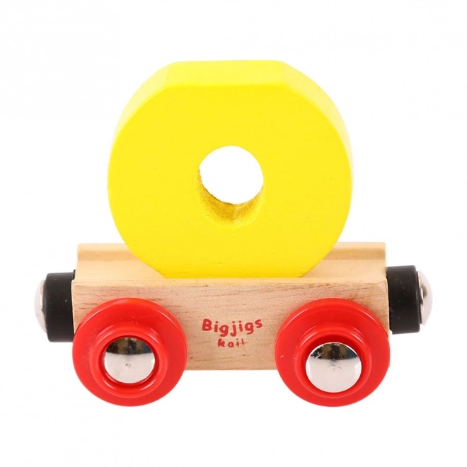 Bigjigs Rail Vagónek dřevěné vláčkodráhy - Písmeno O