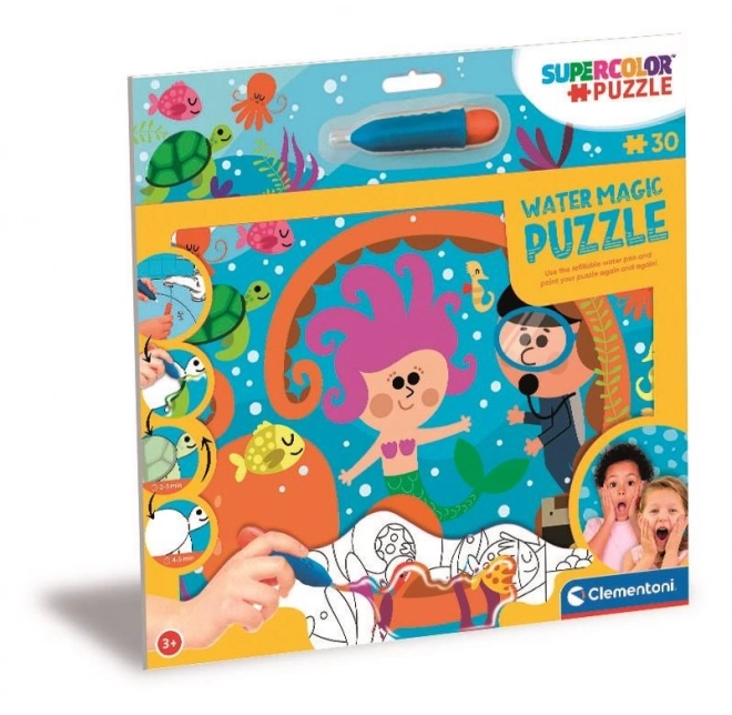 Puzzle s malováním vodou Hlubiny moře 30 dílků