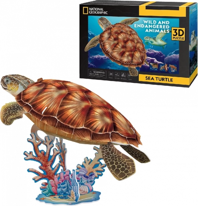 CUBICFUN 3D puzzle National Geographic: Mořská želva 31 dílků