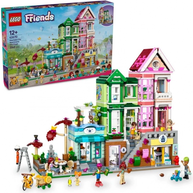Apartmány a obchody LEGO Friends v městečku Heartlake