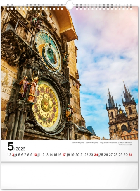 Nástěnný kalendář Praha 2026