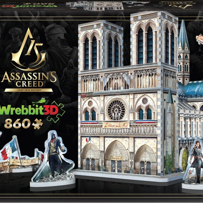 3D puzzle Assassin's Creed Unity: Katedrála Notre-Dame 860 dílků