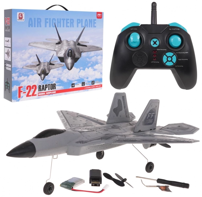Zdalně řízený stíhač Raptor F-22 pro děti a dospělé