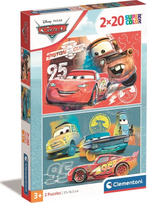 CLEMENTONI Puzzle Auta 2x20 dílků