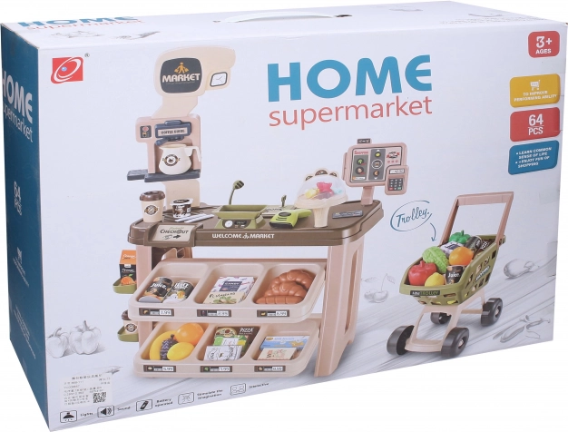 dětský supermarket s efekty 63 × 35 × 84 cm