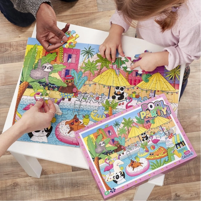 Puzzle Párty v bazénu 100 dílků