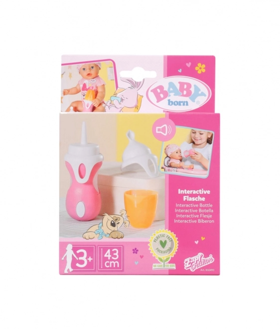 Interaktivní lahvička a lžička pro panenky BABY Born