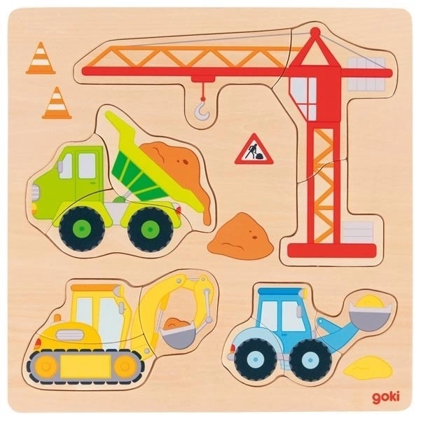 Stavební vozidla Puzzle Goki