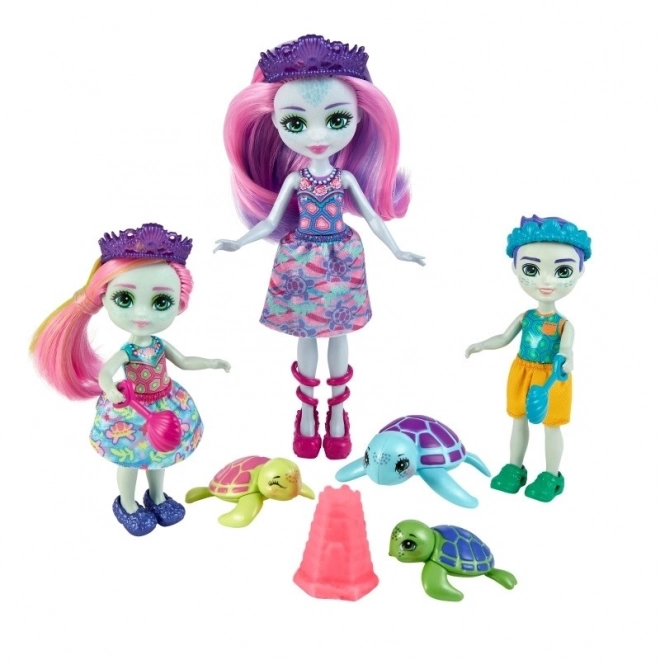 Enchantimals panenky Tinsley Želví rodina Želvy sada panenek + zvířátka