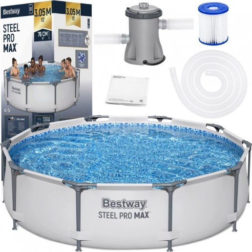 Zahradní bazén BESTWAY Steel Pro MAX 305 × 76 cm s filtrací 4 678 l