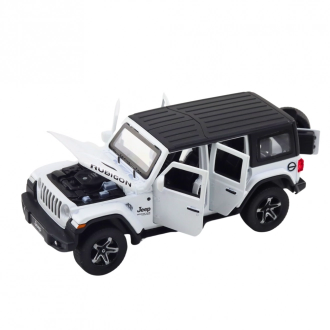 Offroad auto s karavanem bílé 1:32