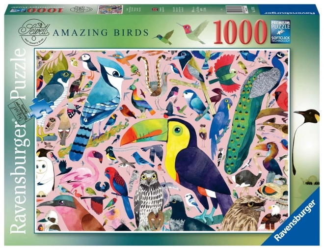 Ravensburger Puzzle Úžasní Ptáci od Matt Sewell 1000 dílků