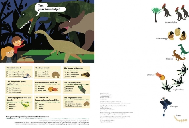 Chronicle Books Kniha aktivit se samolepkami My nature – V době dinosaurů