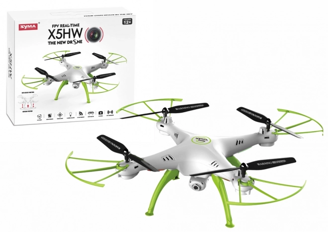 Dálkově ovládaný dron X5HW White-Green