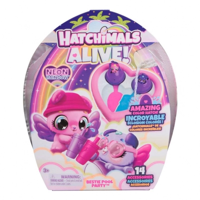 Zvířátka Hatchimals na bazénové párty