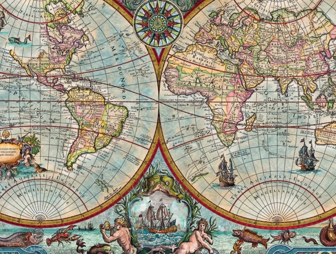 Puzzle Mapa světa Velkých objevů 2000 dílků