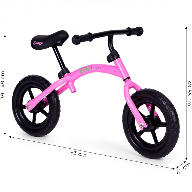 Dětské odrážedlo růžové ECOTOYS