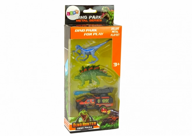 Dinosauři Figurky Auto Raketa Set Modrá