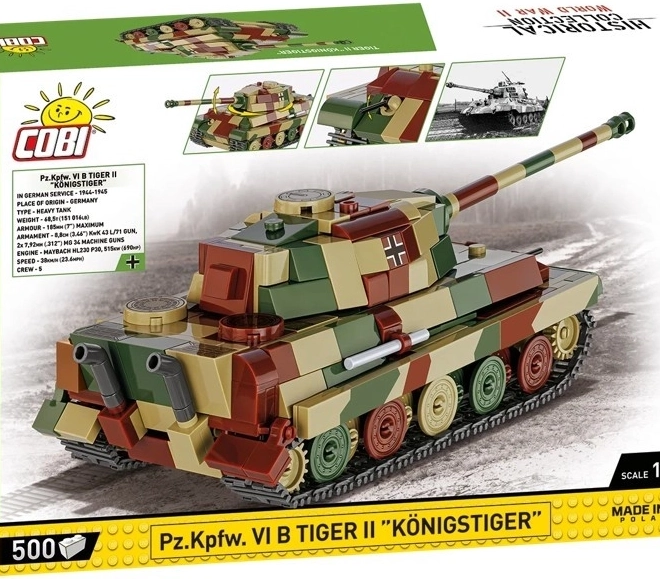 Model tanku Tiger II Königstiger z plastových kostiček