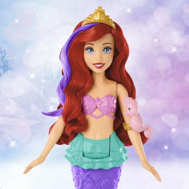 MATTEL Disney Princess panenka Ariel malá mořslá víla plave, mění barvu