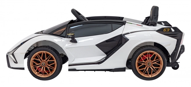 Lamborghini SIAN dětské auto na baterii s ovladačem – Bílé