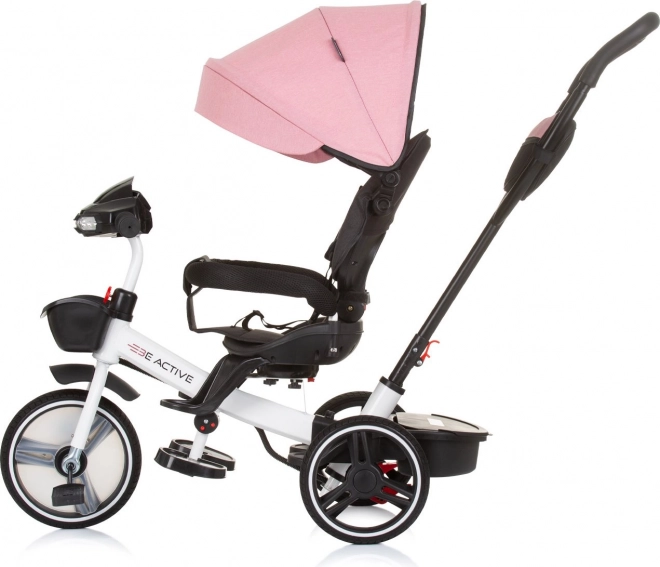 CHIPOLINO Tříkolka se stříškou Be Active 2v1 Pink Linen
