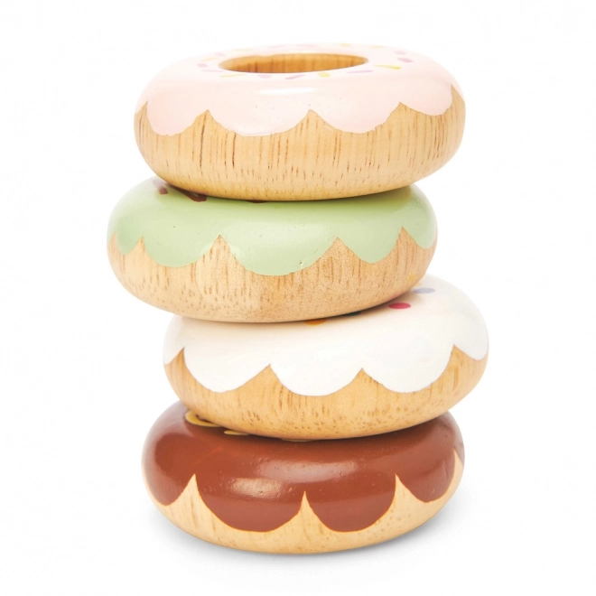 Sada dřevěných donutů