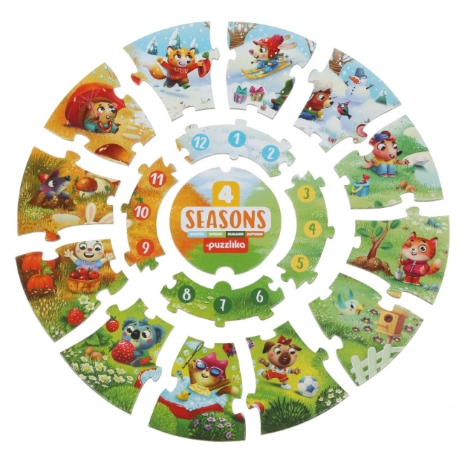 Puzzlika Čtyři roční doby dětské naučné puzzle