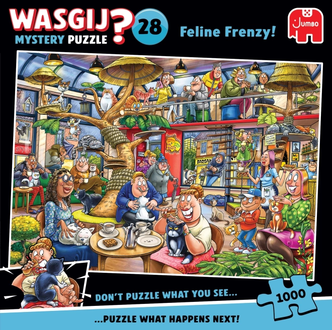 Jumbo Puzzle Wasgij Mystery: Kočičí šílenství 1000 dílků