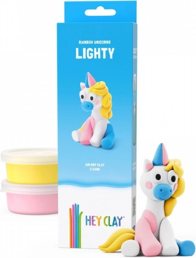 Masa modelovací Hey Clay Jednorožci 3 balení, Lighty