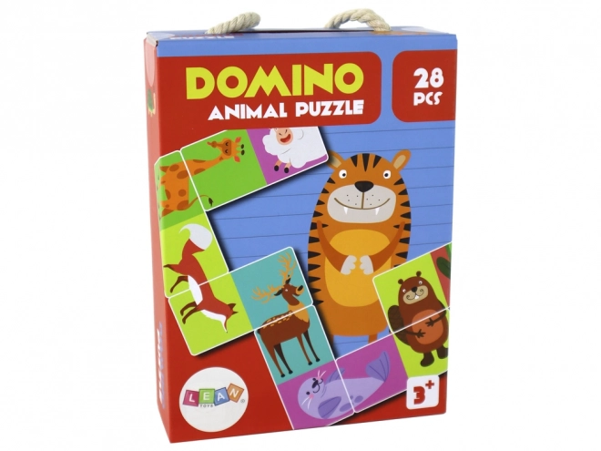 Logická hra Puzzle Domino Zvířata 28 prvků