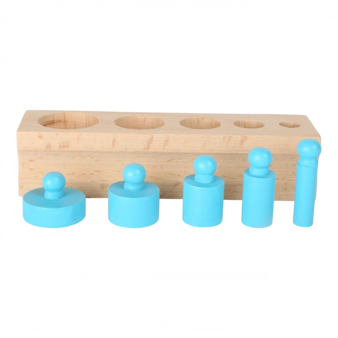 Dřevěné barevné válečkové puzzle Small Foot