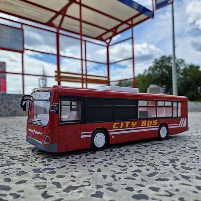 RC autobus na dálkové ovládání s dveřmi – Červený