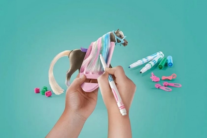 Sada figurek koní 71640 Kreativní sada s koněm a fixy