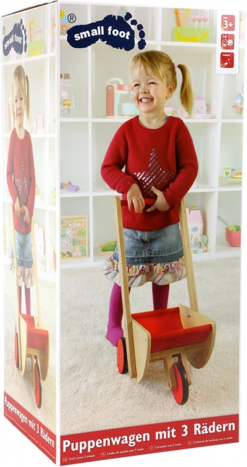 Dřevěný kočárek s třemi koly Small Foot