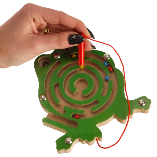 Magnetické bludiště s kuličkami – Žába