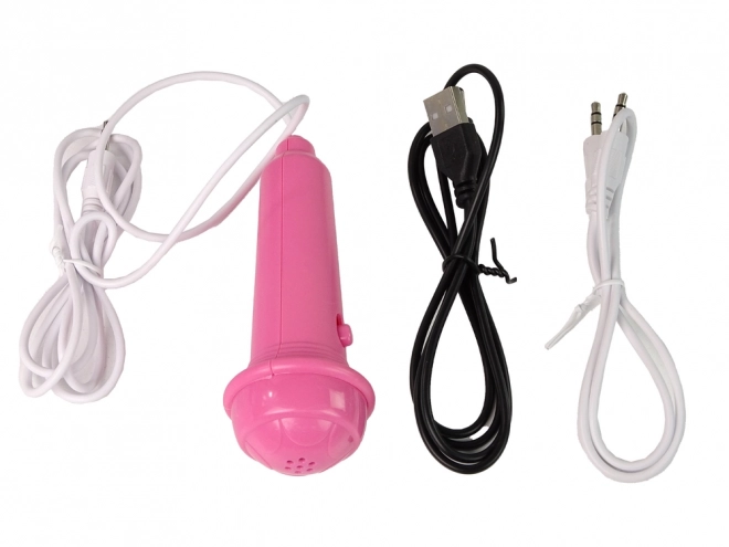 Elektrická klavírní klávesnice pro děti růžová USB MP3 poznámky