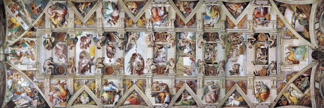 Panoramatické puzzle Strop Sixtinské kaple 1000 dílků EUROGRAPHICS