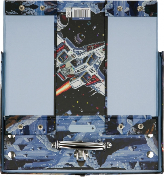 Skládací školní kufřík Pixel Space s kováním