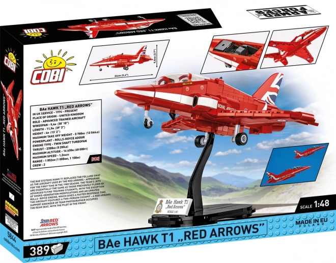 Stavebnice BAe Hawk T1 Červené šípy 389 dílků
